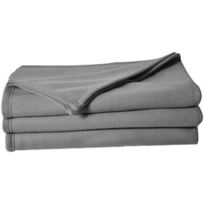 Linandelle Couverture plaid polaire anti feu 320gr secure Gris 0x0cm - Publicité Linandelle Couverture plaid polaire anti feu 320gr secure Gris 0x0cm - Publicité