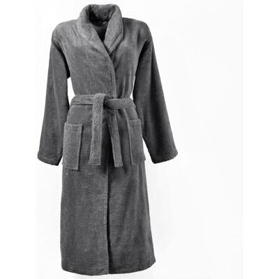 Becquet Peignoir de bain en coton gris granit s Gris 1x1x1cm - Publicité Becquet Peignoir de bain en coton gris granit s Gris 1x1x1cm - Publicité