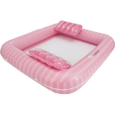 Flamingueo Matelas gonflable double PVC avec maille rose Rose 185x38x38cm - Publicité Flamingueo Matelas gonflable double PVC avec maille rose Rose 185x38x38cm - Publicité