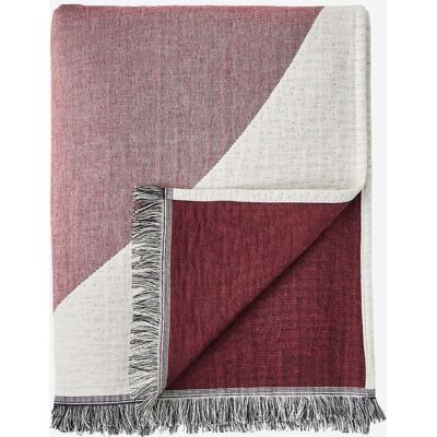 Habitat Plaid en coton - 130 x 170 cm - bordeaux Rouge 170x2x130cm - Publicité Habitat Plaid en coton - 130 x 170 cm - bordeaux Rouge 170x2x130cm - Publicité