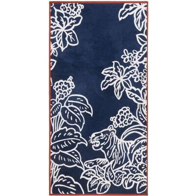 Madura Drap de plage en coton bleu 90x180 cm Bleu 90x180cm - Publicité Madura Drap de plage en coton bleu 90x180 cm Bleu 90x180cm - Publicité