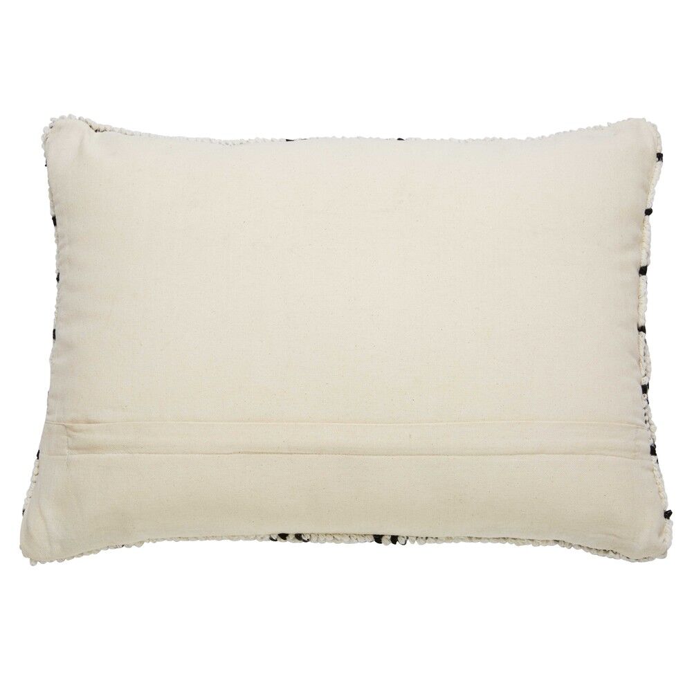 Maisons du Monde Coussin en laine et coton écru motifs noirs 40x60cm