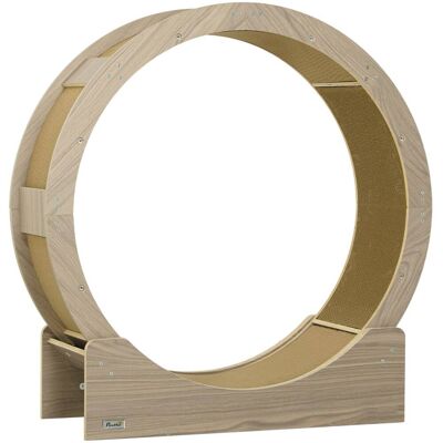 PAWHUT Roue d'exercice pour chat plaque multicouche marron Marron 91x94x34cm - Publicité PAWHUT Roue d'exercice pour chat plaque multicouche marron Marron 91x94x34cm - Publicité