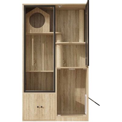 Urban Cocon Grande villa pour chat multi-niveaux en bois naturel 90 cm Beige 90x160x50cm - Publicité Urban Cocon Grande villa pour chat multi-niveaux en bois naturel 90 cm Beige 90x160x50cm - Publicité