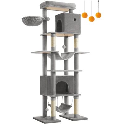 Helloshop26 Arbre à chat 201 78 x 48 x 201 cm gris Gris 78x201x48cm - Publicité Helloshop26 Arbre à chat 201 78 x 48 x 201 cm gris Gris 78x201x48cm - Publicité