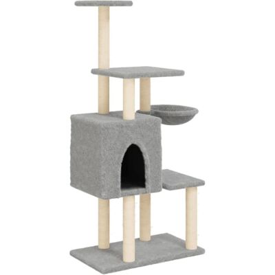 HelloShop26 - Cat Tree Tower - Gris - Poteaux sisal - Cat Tree - Publicité HelloShop26 - Cat Tree Tower - Gris - Poteaux sisal - Cat Tree - Publicité