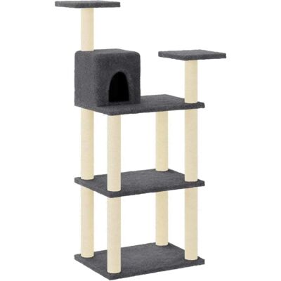Helloshop26 Arbre à chat meuble grise 66 x 41 x 118.5 cm Gris 66x119x41cm - Publicité Helloshop26 Arbre à chat meuble grise 66 x 41 x 118.5 cm Gris 66x119x41cm - Publicité