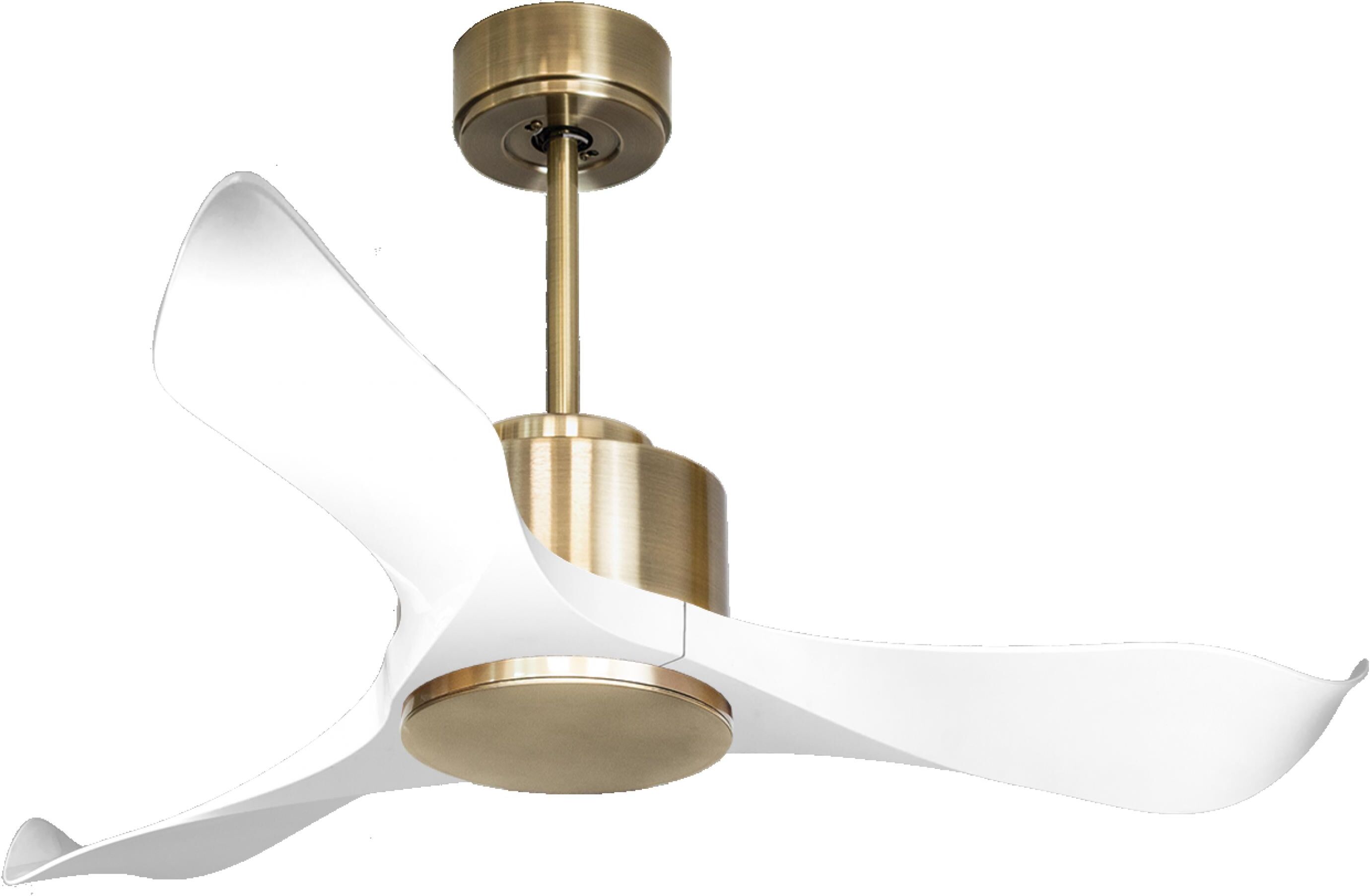 Purline Ventilateur de plafond ø106 cm avec Wifi Réversible Hypersilence Or 106x32x106cm