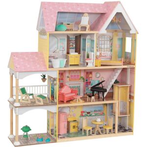 KidKraft Maison de poupée en bois lola Rose 124x136x34cm