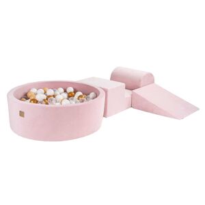 MeowBaby Set mousse piscine rose clair boules Blanc/Or/Beige/Transparent Multicolore 45x30x235cm