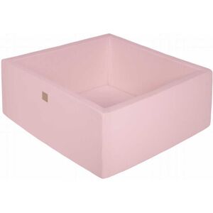 MeowBaby Piscine sèche carrée pour enfants 90x90x40 sans balle Coton Rose clair Rose 90x40x90cm