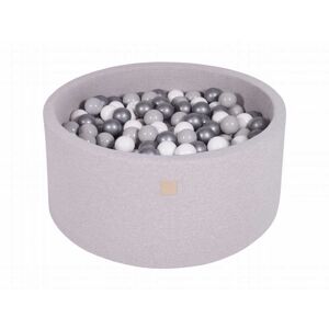 MeowBaby Gris clair Piscine à balles Blanc/Gris/Argent H40cm Multicolore 90x40x90cm