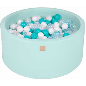 MeowBaby Menthe Piscine à balles Turquoise/Transparent/Blanc H40cm Multicolore 90x40x90cm