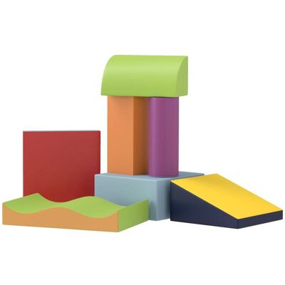 Homcom Parcours motricité bébé 7pcs module mousse polyuréthane multicolore Multicolore 40x20x40cm - Publicité Homcom Parcours motricité bébé 7pcs module mousse polyuréthane multicolore Multicolore 40x20x40cm - Publicité
