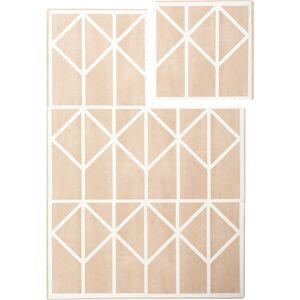 ToddleKind Tapis puzzle en mousse bébé beige 180x120 Beige 120x1x180cm