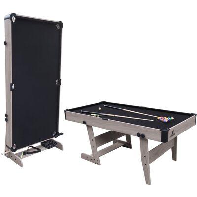 Cougar Table de billard pliable incl. Accessoires, look bois/noir Marron 184x79x93cm - Publicité Cougar Table de billard pliable incl. Accessoires, look bois/noir Marron 184x79x93cm - Publicité