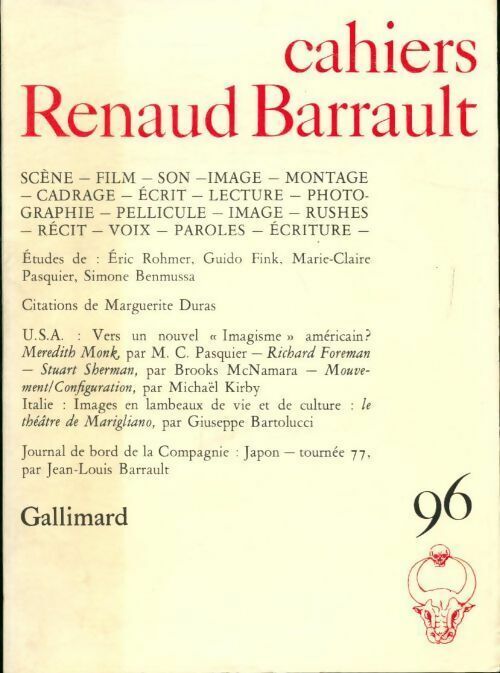 Collectif Cahiers Renaud-Barrault n°96 : Scène film son image montage - Collectif - Livre