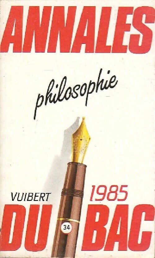 Inconnu Philosophie année 1985 - Inconnu - Livre