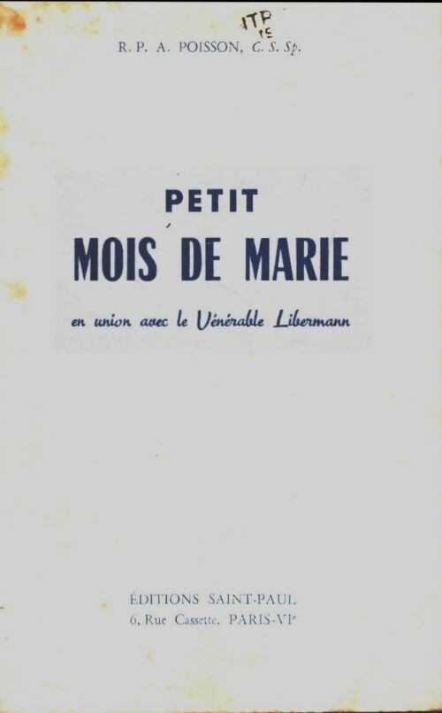 R.P.A Poisson Petit mois de Marie - R.P.A Poisson - Livre