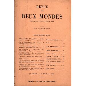 Collectif Revue des deux mondes Octobre 1934 - Collectif - Livre - Publicité