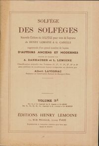 Solfège des solfèges Volume 3E - Henry Lemoine - Livre