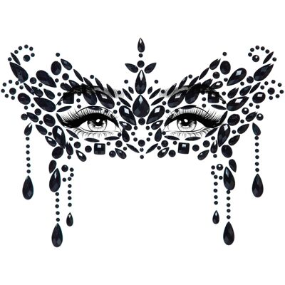 Leg Avenue Bijoux autocollants pour visage Masquerade Adhesive Face Jewels Sticker Black - Publicité Leg Avenue Bijoux autocollants pour visage Masquerade Adhesive Face Jewels Sticker Black - Publicité