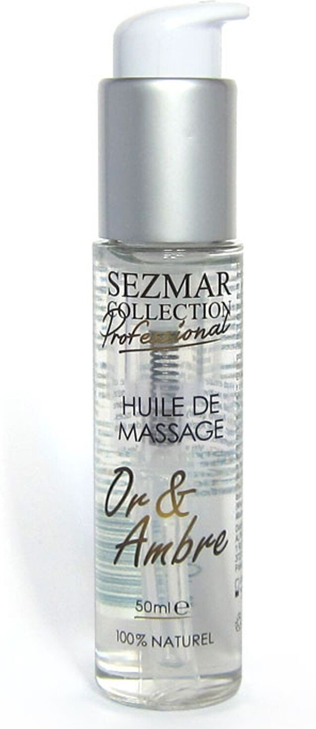 SEZMAR Huile de massage professionnelle Or & Ambre 100% naturelle 50 ml