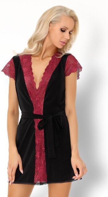 Robe de chambre Kumiko Noir et violet