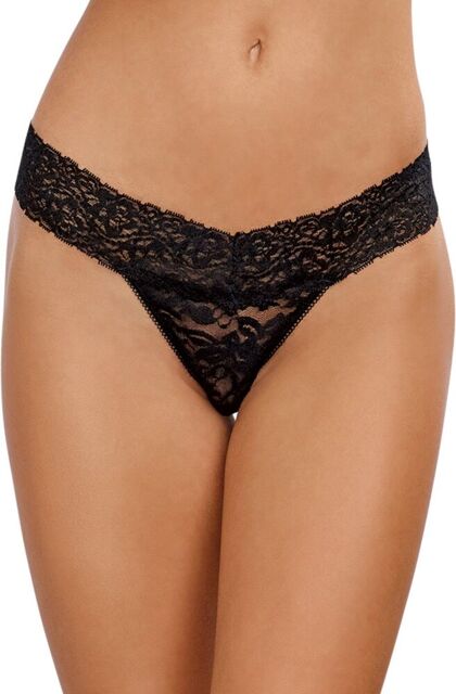 String brésilien noir dentelle - DG1376BLK Noir