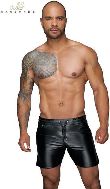 Short casual wetlook Noir
