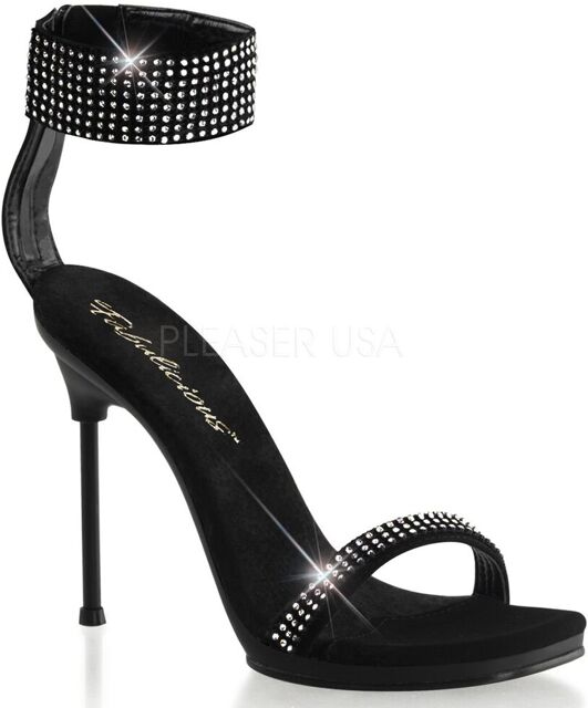 SANDALES NOIRES STRASS CHIC-40