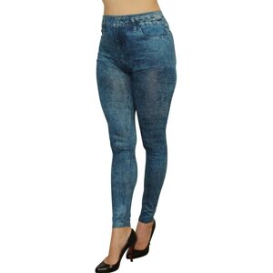 Fashion Diffusion Legging bleu effet jean délavé Bleu