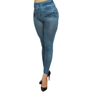 Fashion Diffusion Legging bleu effet jean usé Bleu