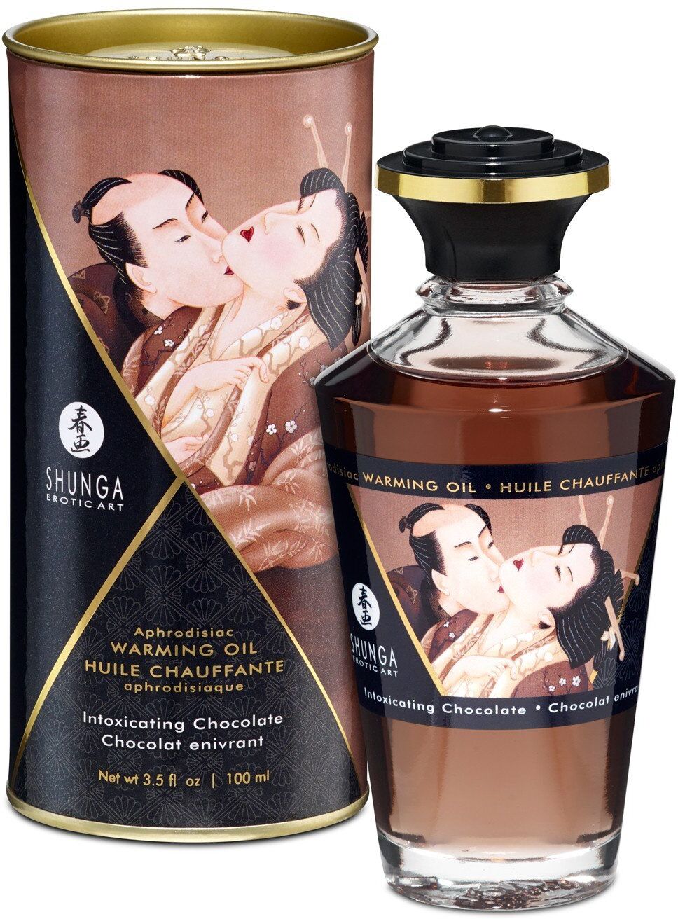 Shunga Huile Chauffante Aphrodisiaque Chocolat Enivrant 100ml