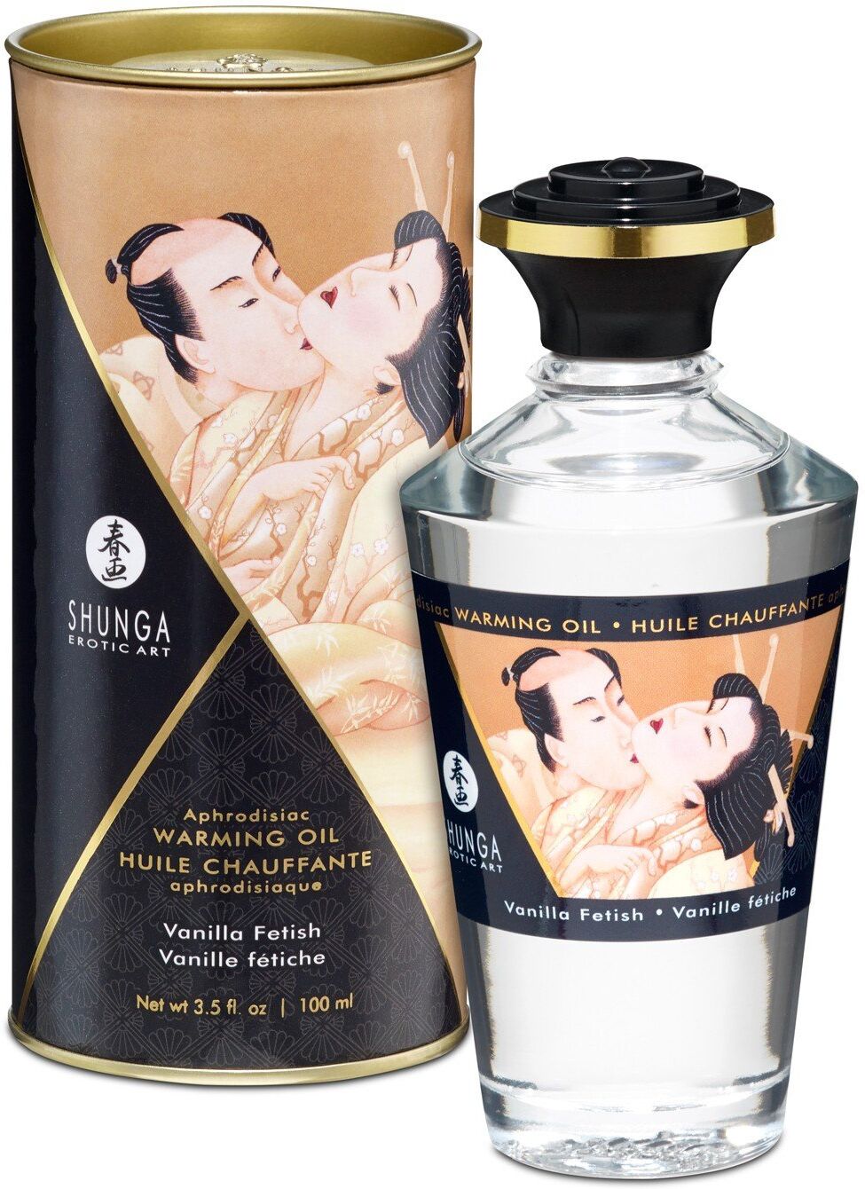 Shunga Huile Chauffante Aphrodisiaque Vanille Fétish 100ml