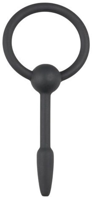 Petite plug pénis en silicone avec anneau de retrait