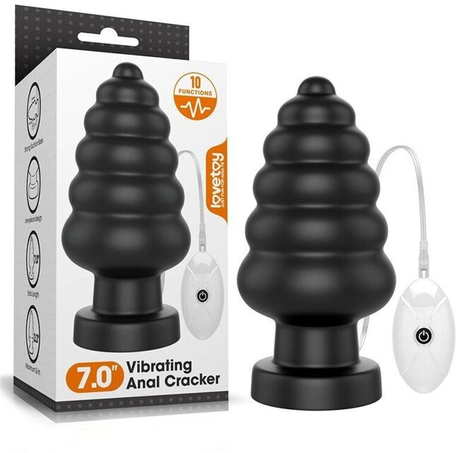 Plug Anal Vibrant Cracker King Size - 18 cm - Noir