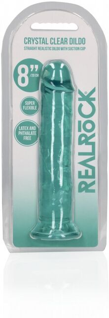 Realiste Dildo Jelly Suction Cup - 20 cm - Turquoise