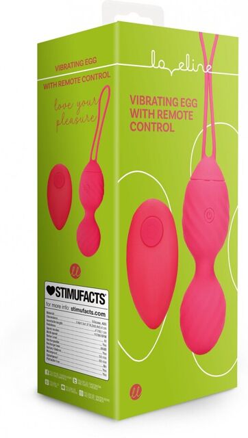 œuf vibrant avec télécommande Strawberry Red USB rechargeable