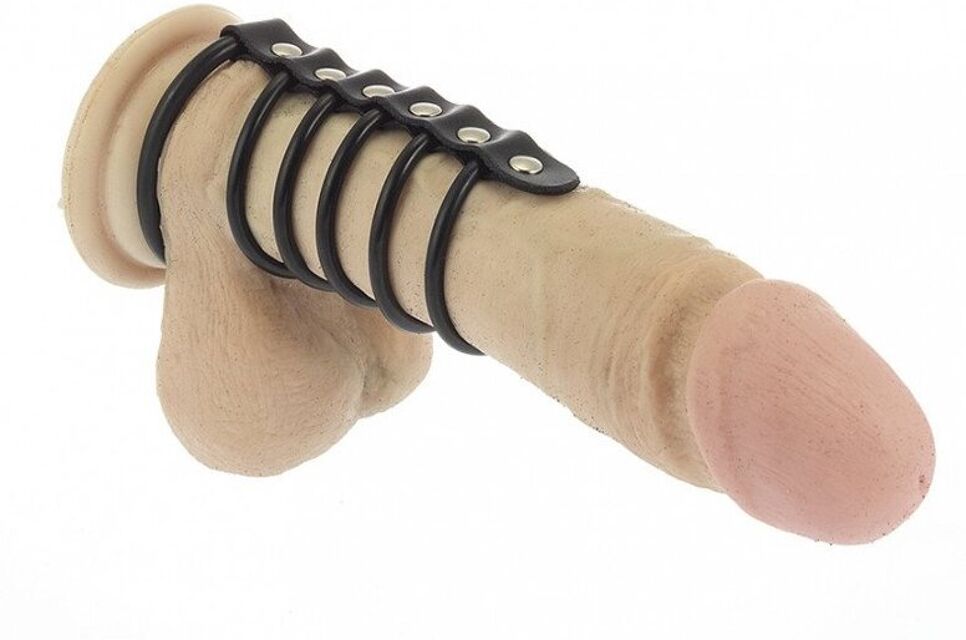 Camisole pénis de 6 anneaux en caoutchouc