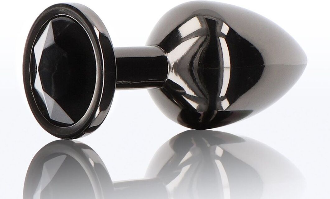 Plug bijou anal Diamond Jewel M 7 x 3.3cm Noir