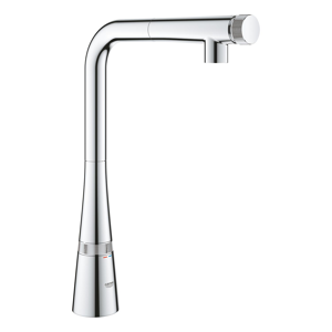 Grohe Zedra SmartControl - Mitigeur monocommande de cuisine taille L avec bec orientable et douchette extractible chrome 31593002