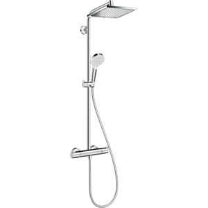 Hansgrohe Crometta E - Systeme de douche Showerpipe 240 1jet avec mitigeur thermostatique chrome 27271000-HG