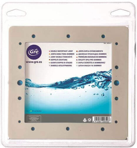 GRE Joint double de skimmer standard 20,5 cm X 19,5 cm de remplacement