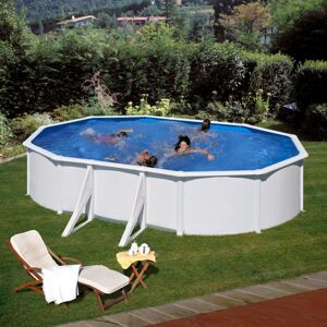 GRE Piscine acier Gre ovale Fidji 527 x 327 x H122 cm Filtre a sable