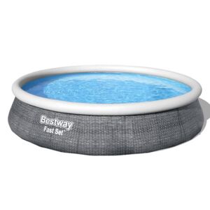 Piscine autoportee Bestway ronde Ø 396 x H.84 cm Fast Set Rotin