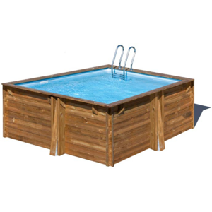 Piscine Gre bois Carra 3 - 305 x 305 x H 119 cm (Filtre à sable) - Publicité Piscine Gre bois Carra 3 - 305 x 305 x H 119 cm (Filtre à sable) - Publicité