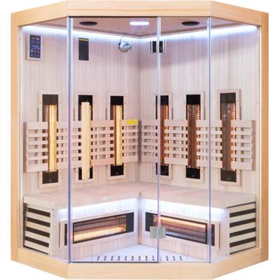France Sauna Sauna infrarouge Sense angulaire 2 à 3 places - Publicité France Sauna Sauna infrarouge Sense angulaire 2 à 3 places - Publicité