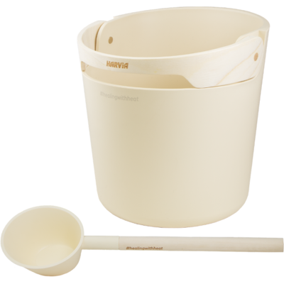 Kit complet Harvia Helmi Ivoire pour sauna - Publicité Kit complet Harvia Helmi Ivoire pour sauna - Publicité
