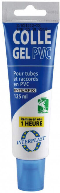 Interplast Colle gel pvc interfix tube rigide 125 ml